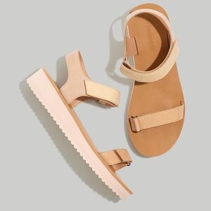 Madewell The Maggie Sandal in Colorblock NE527 Size 9 brown